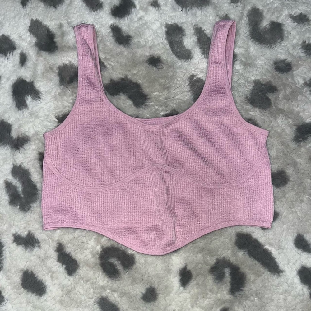 Aeropostale Mauve Ribbed Sports Bra